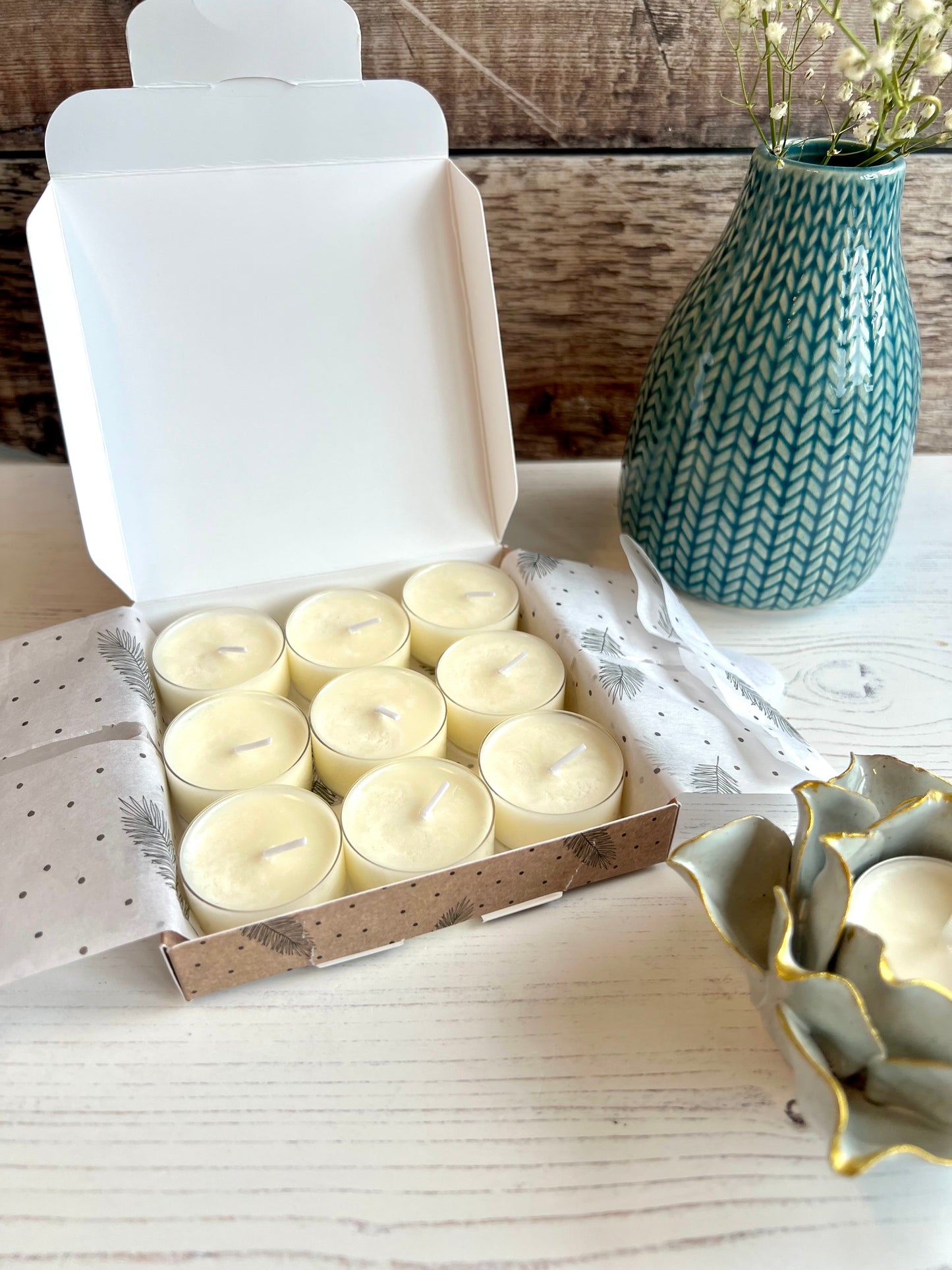 Pink Grapefruit and Basil Soy Wax Tealights
