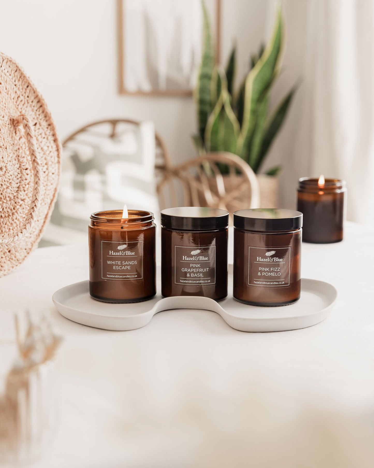 Natural Soy Wax Candle Trio - Medium