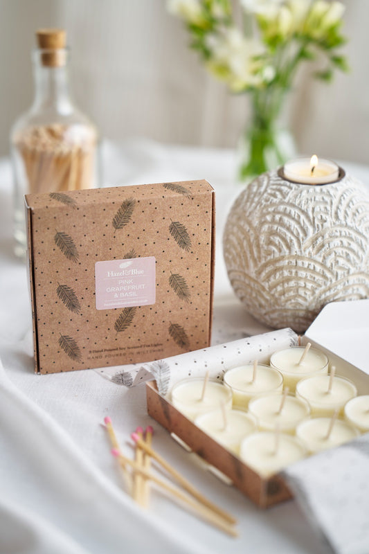 Pink Grapefruit and Basil Soy Wax Tealights