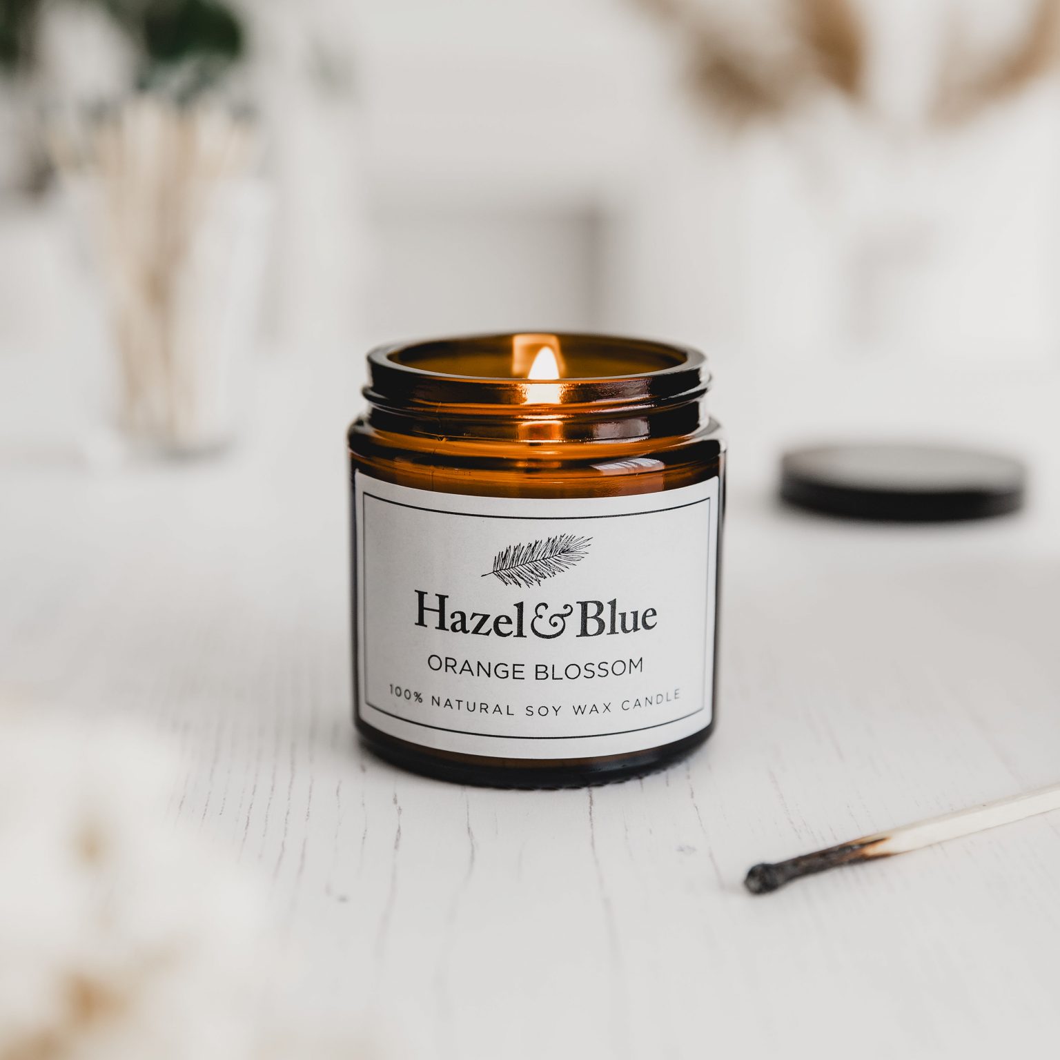 orange blossom citrus scented soy candle spring scented soy candles fresh citrus Clean scented eco friendly non toxic had poured soy candles uk