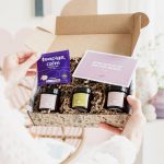 cosy candle trio gift set christmas candle stocking filler gift for her, handmade soy candles gift set relaxing pamper box